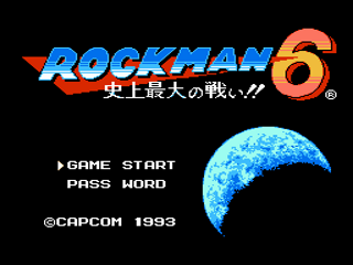 Screenshot Thumbnail / Media File 1 for Rockman 6 - Shijou Saidai no Tatakai!! (Japan)