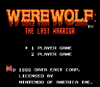 Screenshot Thumbnail / Media File 1 for Werewolf - The Last Warrior (Europe)