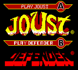 Screenshot Thumbnail / Media File 1 for Arcade Hits - Joust & Defender (USA)