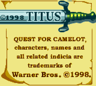 Screenshot Thumbnail / Media File 1 for Quest for Camelot (USA) (En,Fr,Es)