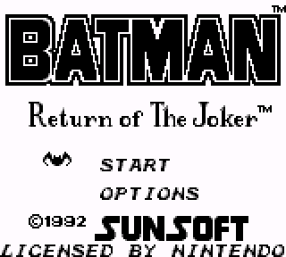 Screenshot Thumbnail / Media File 1 for Batman - Return of the Joker (Japan)
