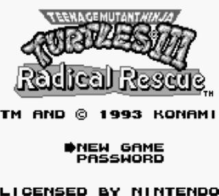 Screenshot Thumbnail / Media File 1 for Teenage Mutant Ninja Turtles III - Radical Rescue (USA)