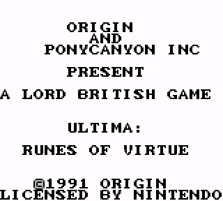 Screenshot Thumbnail / Media File 1 for Ultima - Ushinawareta Runes (Japan)
