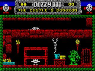 Screenshot Thumbnail / Media File 1 for Dizzy III - Fantasy World Dizzy (1989)(Codemasters)(128k)