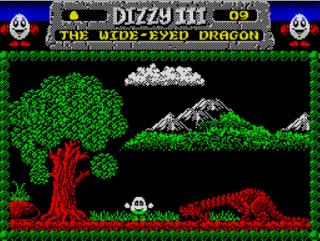 Screenshot Thumbnail / Media File 1 for Dizzy III - Fantasy World Dizzy (1989)(Codemasters)(128k)