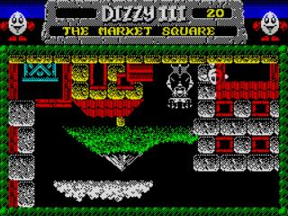 Screenshot Thumbnail / Media File 1 for Dizzy III - Fantasy World Dizzy (1989)(Codemasters)(128k)