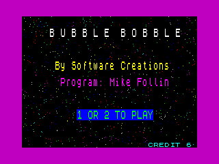 Screenshot Thumbnail / Media File 1 for Bubble Bobble (1987)(Firebird)
