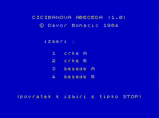 Screenshot Thumbnail / Media File 1 for Cicibanova Abeceda (1984)(Davor Bonacic)(Sl)