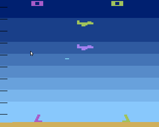 Screenshot Thumbnail / Media File 1 for Air-Sea Battle - Air Sea Battle - Target Fun (Anti-Aircraft) (1977) (Atari, Larry Kaplan - Sears) (CX2602 - 99802, 6-99802, 49-75102)