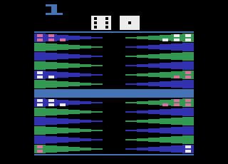 Screenshot Thumbnail / Media File 1 for Backgammon (Paddle) (1979) (Atari, Craig Nelson - Sears) (CX2617 - 49-75183)