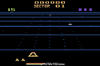 Screenshot Thumbnail / Media File 1 for Beamrider (1984) (Activision, David Rolfe - Cheshire Engineering) (AZ-037-04)