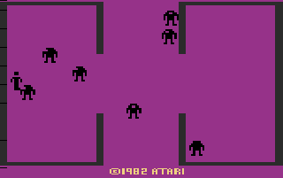 Screenshot Thumbnail / Media File 1 for Berzerk (1982) (Atari, Dan Hitchens - Sears) (CX2650 - 49-75168)