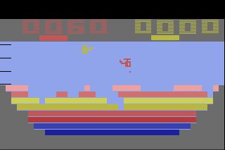 Screenshot Thumbnail / Media File 1 for Canyon Bomber (Paddle) (1979) (Atari, David Crane - Sears) (CX2607 - 6-99828, 49-75115)