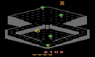 Screenshot Thumbnail / Media File 1 for Crystal Castles (1984) (Atari, Michael Kosaka, Peter C. Niday, Robert Vieira) (CX26110)