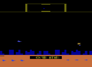 Screenshot Thumbnail / Media File 1 for Defender (1982) (Atari, Robert C. Polaro, Alan J. Murphy - Sears) (CX2609 - 49-75186)