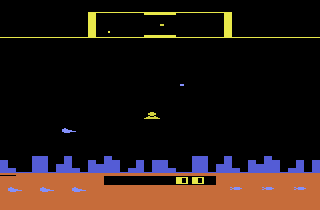Screenshot Thumbnail / Media File 1 for Defender (1982) (Atari, Robert C. Polaro, Alan J. Murphy - Sears) (CX2609 - 49-75186)