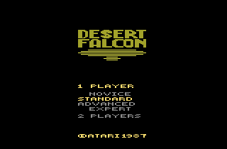 Screenshot Thumbnail / Media File 1 for Desert Falcon (Nile Flyer, Sphinx) (1987) (Atari, Robert C. Polaro) (CX26140)