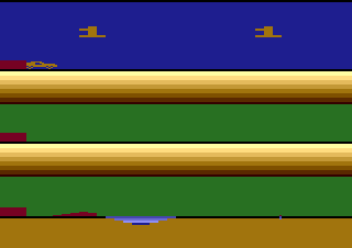 Screenshot Thumbnail / Media File 1 for Dukes of Hazzard (AKA Stunt Cycle) (Paddle) (1980) (Atari, Robert C. Polaro) (Prototype)