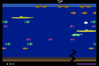 Screenshot Thumbnail / Media File 1 for Frogger II - Threeedeep! (1984) (Parker Brothers, Mark Lesser) (PB5590)