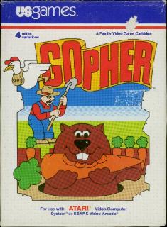 Screenshot Thumbnail / Media File 1 for Gopher (Gopher Attack) (1982) (U.S. Games Corporation, Sylvia Day) (VC2001)