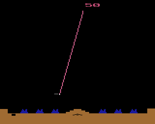 Screenshot Thumbnail / Media File 1 for Missile Command (1981) (Atari, Rob Fulop - Sears) (CX2638 - 49-75166)