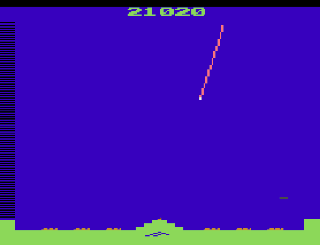 Screenshot Thumbnail / Media File 1 for Missile Command (1981) (Atari, Rob Fulop - Sears) (CX2638 - 49-75166)