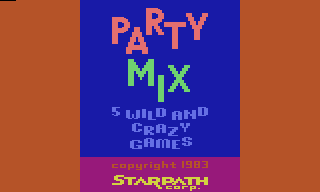 Screenshot Thumbnail / Media File 1 for Party Mix - Bop a Buggy, Tug of War, Wizard's Keep, Down on the Line, Handcar (Paddle) (1983) (Starpath Corporation, Dennis Caswell) (10) (AR-4302)