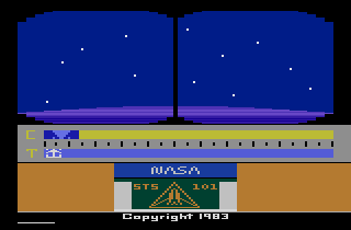 Screenshot Thumbnail / Media File 1 for Space Shuttle - A Journey Into Space (1983) (Activision, Steve 'Jessica' Kitchen) (AZ-033, AZ-033-04)