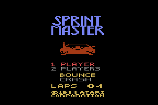 Screenshot Thumbnail / Media File 1 for Sprint Master (Sprint 88, Sprint 2600) (1988) (Atari, Robert C. Polaro) (CX26155)