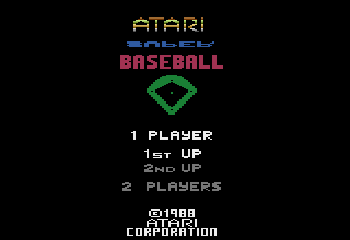 Screenshot Thumbnail / Media File 1 for Super Baseball (1988) (Atari, Joseph Tung) (CX26152)