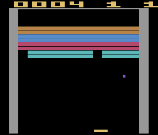 Screenshot Thumbnail / Media File 1 for Super Breakout (Paddle) (1982 - 1981) (Atari, Carol Shaw, Nick 'Sandy Maiwald' Turner - Sears) (CX2608 - 49-75165)