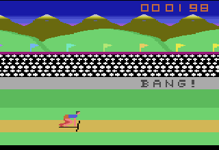 Screenshot Thumbnail / Media File 1 for Sweat! - The Decathlon Game (Paddle) (1983) (Starpath Corporation, Scott Nelson) (13) (Prototype)