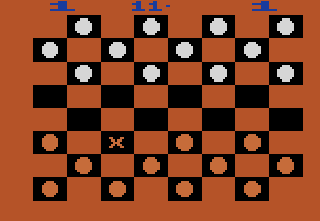 Screenshot Thumbnail / Media File 1 for Video Checkers - Checkers - Atari Video Checkers (1980) (Atari, Carol Shaw - Sears) (CX2636 - 49-75156)
