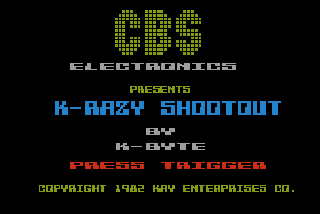 Screenshot Thumbnail / Media File 1 for K-razy Shoot-Out (1982) (CBS)