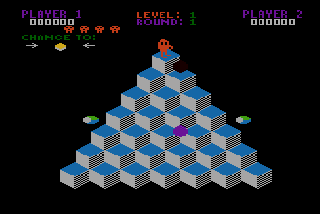 Screenshot Thumbnail / Media File 1 for Q-bert (1983) (Parker Bros)