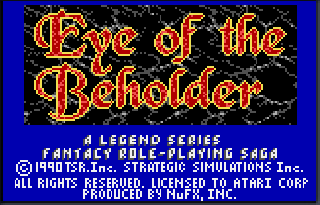 Screenshot Thumbnail / Media File 1 for Eye of the Beholder (USA) (Proto)
