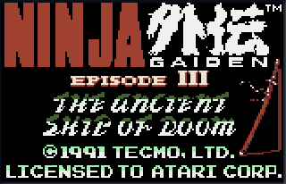 Screenshot Thumbnail / Media File 1 for Ninja Gaiden III - The Ancient Ship of Doom (USA, Europe)