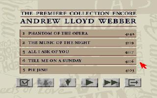 Screenshot Thumbnail / Media File 1 for Andrew Lloyd Webber The Premiere Collection Encore (CD-i)