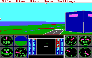 Screenshot Thumbnail / Media File 1 for 3d Helicopter Simulator 1.10 (1987)(Sierra Online)(Rev)