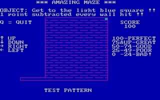 Screenshot Thumbnail / Media File 1 for Amazing Maze (1983)(Headlands Press)