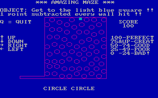 Screenshot Thumbnail / Media File 1 for Amazing Maze (1983)(Headlands Press)