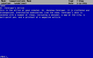 Screenshot Thumbnail / Media File 1 for A Mind Forever Voyaging (1985)(Infocom)