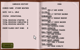 Screenshot Thumbnail / Media File 1 for B 17 Flying Fortress (1993)(Microprose Software Inc)(Rev1)
