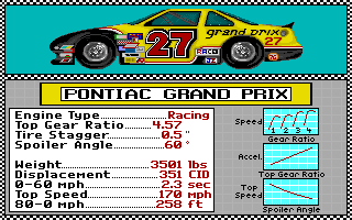 Screenshot Thumbnail / Media File 1 for Bill Elliotts Nascar Challenge (1991)(Konami)