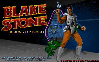Screenshot Thumbnail / Media File 1 for Blake Stone Aliens Of Gold (1993)(Apogee Software)