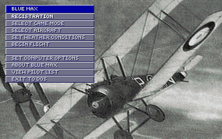 Screenshot Thumbnail / Media File 1 for Blue Max Aces Of The Great War (1990)(Three Sixty Pacific)
