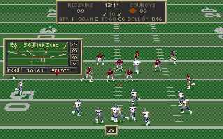 Screenshot Thumbnail / Media File 1 for Coachs Club NFL Football (1993)(Microprose Software Inc)