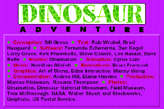 Screenshot Thumbnail / Media File 1 for Dinosaur Adventure (1993)(Knowledge Adventure)