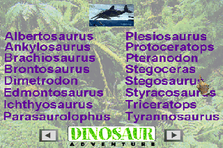 Screenshot Thumbnail / Media File 1 for Dinosaur Adventure (1993)(Knowledge Adventure)