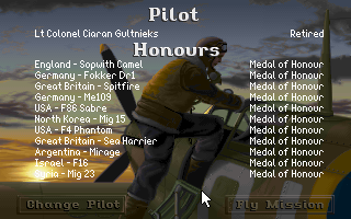 Screenshot Thumbnail / Media File 1 for Dogfight 80 Years Of Aerial Warfare (1993)(Microprose Software Inc)